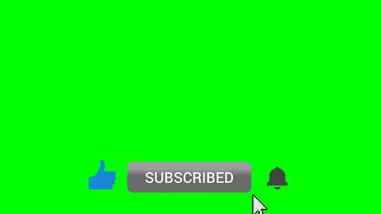 Like Subscribe Ring Bell Lower Third on Green Screen