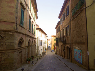 Street of the city center of Umbertide in Umbria, Italy.