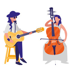 couple of musicians characters