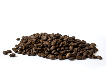 coffee beans on white background