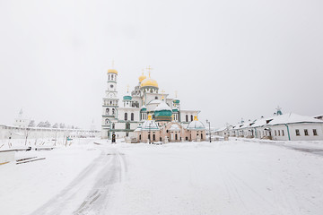 The panorama of New Jerusalem monastery, Moscow in winther time