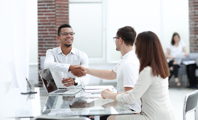 business people sitting in the lobby of the business center