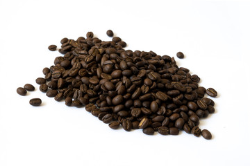 coffee beans isolated on white background