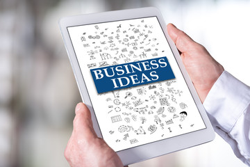 Business ideas concept on a tablet
