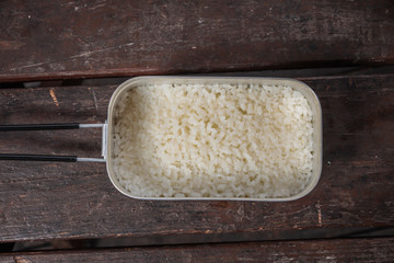 アウトドア料理　Outdoor lunch at the cottage