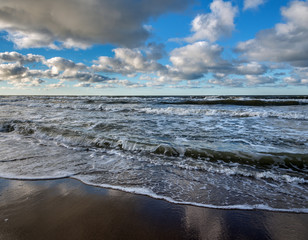 Wavy Baltic sea.