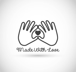 Obraz premium Hand made vector sign