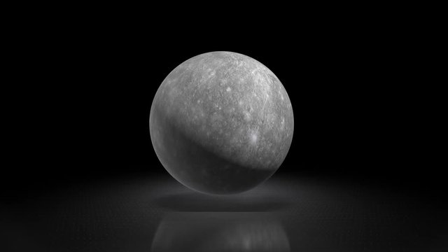 Mercury planet of the solar system against the background of the galaxy. 124