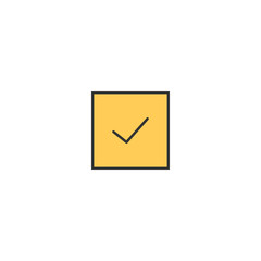 Checked icon design. Essential icon vector design