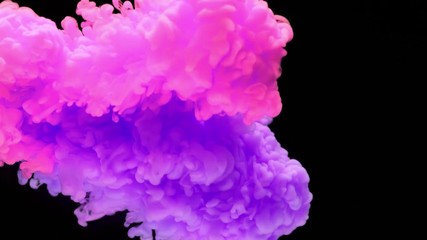 Super slowmotion shot of color inks in water. Shot with high speed camera at 4K.