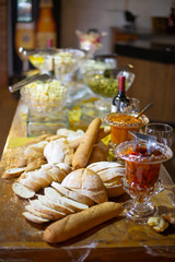 glass of white wine on table