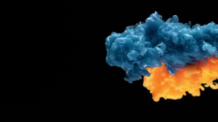 Super slowmotion shot of color inks in water. Shot with high speed camera at 4K.