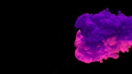 Super slowmotion shot of color inks in water. Shot with high speed camera at 4K.