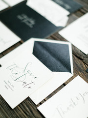 Graphic arts of beautiful wedding calligraphy cards 