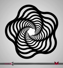 Vector, abstract rotation detail, pattern, symmetric, round pattern for design