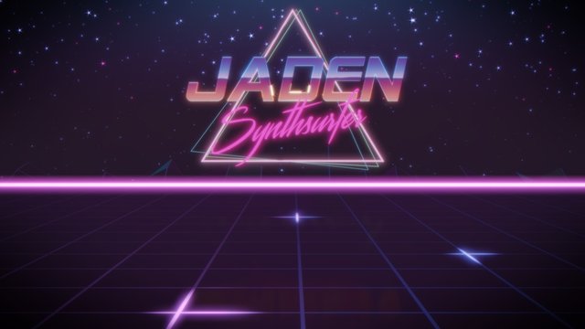 first name Jaden in synthwave style