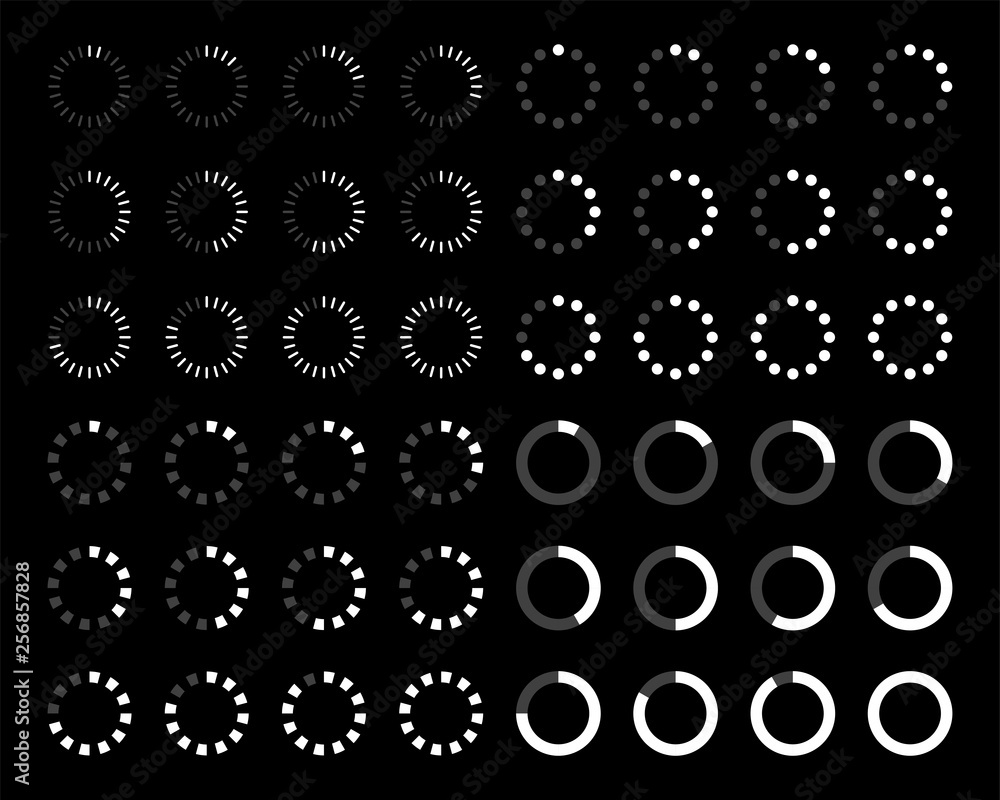 Poster loading icon. load set. upload icons. loading bar. loader set. - vector