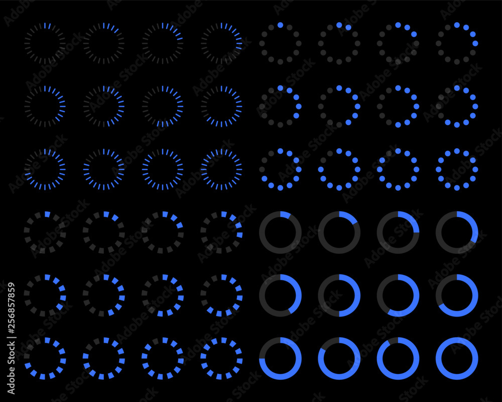 Poster loading icon. load set. upload icons. loading bar. loader set. - vector