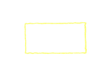 Handwritten frame on white background. Crayon frame. 手書きの枠　クレヨンの枠