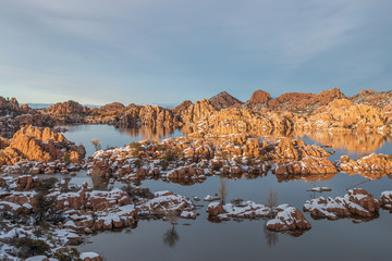 Winter Landscape at Watson lake Prescott Arizona
