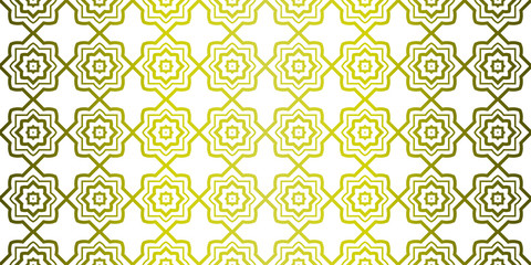 Yellow gradient Color Seamless Lace Pattern With Abstract Geometric. Stylish Fashion Design Background For Invitation Card. Illustration.