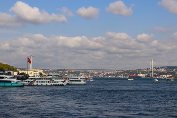 Fototapeta na wymiar View of Istanbul Bosphorus, View of Bosphorus Bridge
