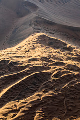 Sand dune abstracts from the air over Sossusvlei, Namibia.