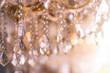 blur and defocus crystal chadelier shiny glitter abstract background