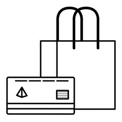 shopping bag with credit card