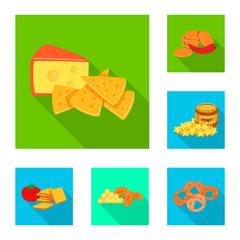 Isolated object of taste and seasonin icon. Set of taste and organic   stock vector illustration.