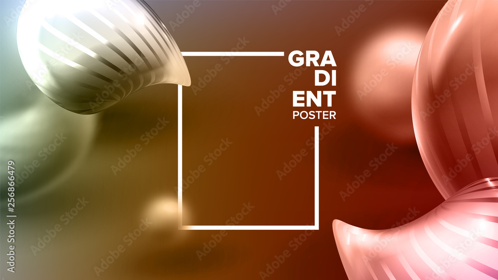Poster fluid abstract liquid background vector. elements concept. dynamic art. web science brochure. 3d rea