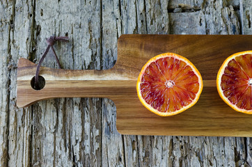 Sliced blood oranges texture