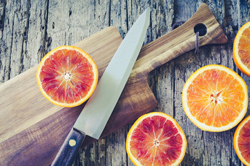 Sliced blood oranges