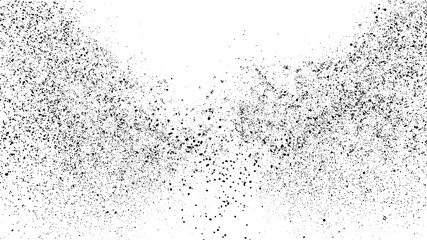 Black Grainy Texture Isolated On White Background. Dust Overlay. Dark Noise Granules. Digitally Generated Image. Vector Design Elements, Illustration, Eps 10.