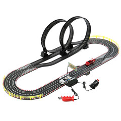 Toy racing track isolated on the white background