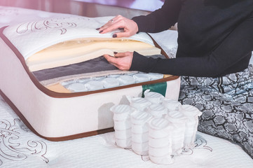 Mattress filler. Coconut coir, Nature para latex rubber, memory foam independent spring