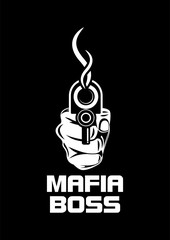 Mafia gun vector