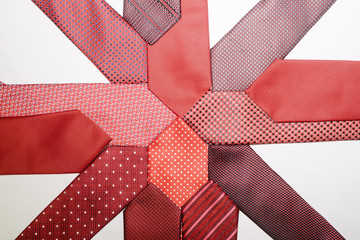red ribbon on white background