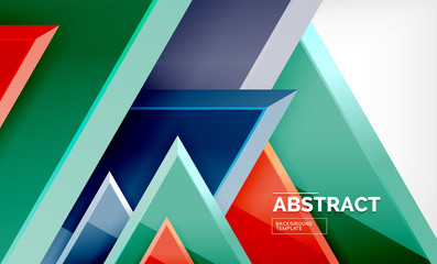 Tech futuristic geometric 3d shapes, minimal abstract background