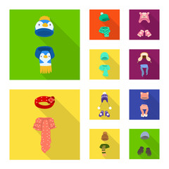 Obraz premium Vector design of shopping and warm sign. Collection of shopping and texture stock vector illustration.