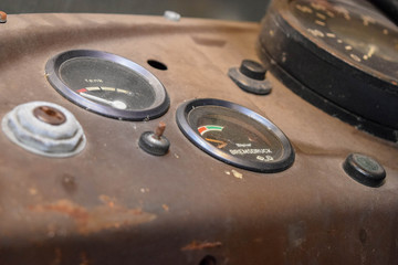Auto, Truck, Alt, Tacho, Anzeige, Staub, Rost, DDR, Fahren