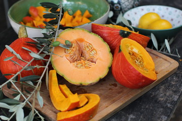 Honigmelone, Olive, Mediterran Vegan Orange