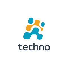 Logo design technology, biotechnology, tech icon and symbol 