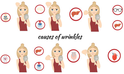 Helthy girl cartoon illustration. Cartoon character design. Health vector illustration.