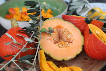 Honigmelone, Olive, Mediterran Vegan Orange