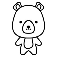 cute and little bear character