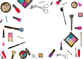 Make upbackground cosmetics element vector