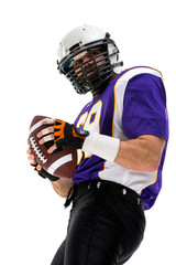 American Footballer running fast