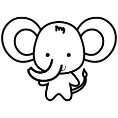 cute and little elephant character