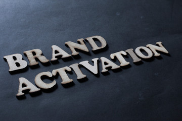 Brand Activation. Business Marketing Words Typography Concept
